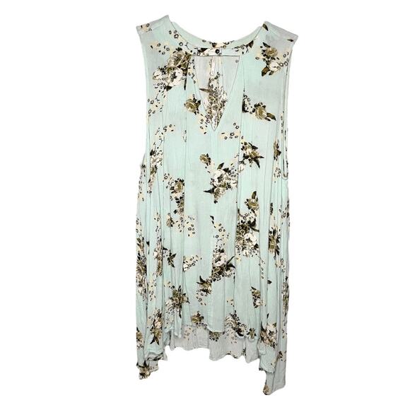 Free People Tree Swing Mint Combo Floral Tunic Size XS - Picture 1 of 3